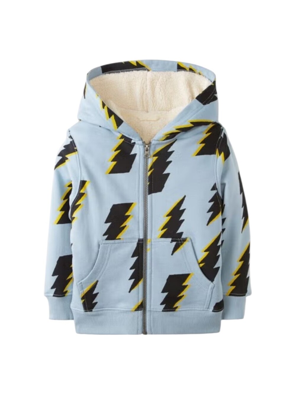 Hanna Andersson Kids Jacket Lightning Bolt French Terry Hoodie Blue Boys 110 5